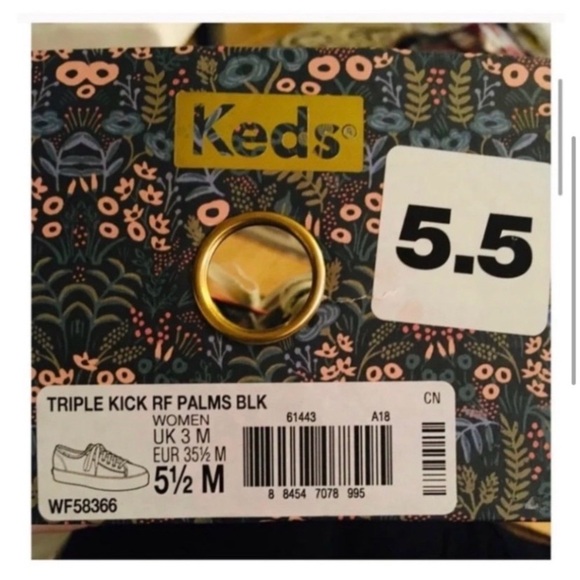 KEDS Green Tropical Print Platform Sneakers - Picture 5 of 5